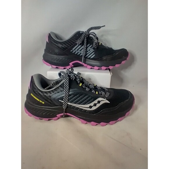 Saucony Excursion TR Trail Running Shoes S10669-34 Black/silver Women's Size 8.5 - Picture 4 of 16